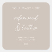 Étiquette de produit minimal moderne pour bougie (Devant)