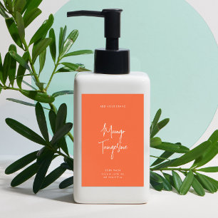 Étiquette de produit minimaliste de script de coul