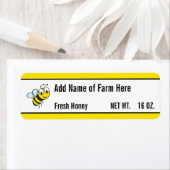 Étiquette de produit Modèle Bee Honey Jar (En situation)