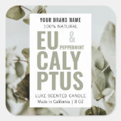 Étiquette de produit moderne élégant bougie avec p (Devant)