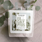 Étiquette de produit moderne élégant bougie avec p