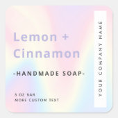 Étiquette de produit moderne et tendance pastel pa (Devant)