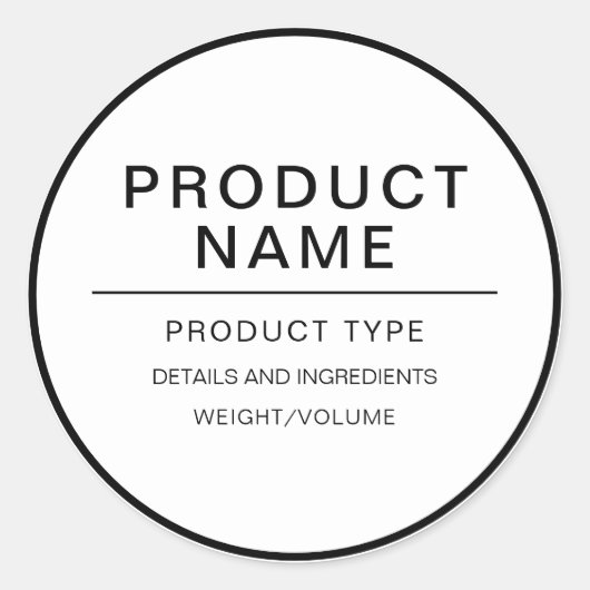 Étiquette de produit moderne personnalisé fait mai (Devant)