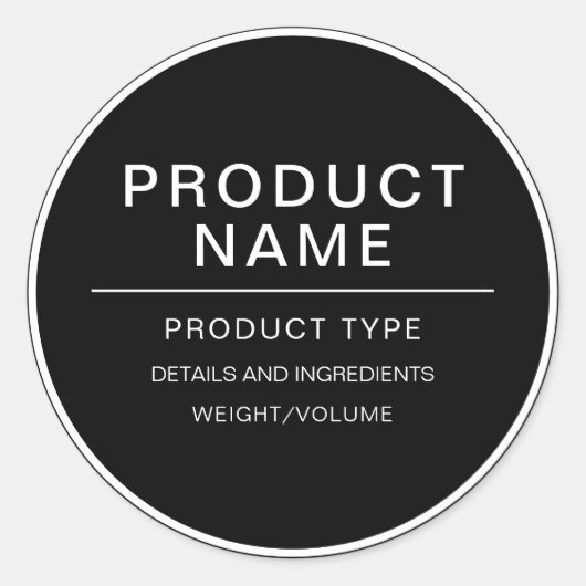 Étiquette de produit moderne personnalisé fait mai (Devant)