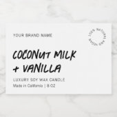 Étiquette de produit moderne simple noir blanc imp (Étiquettes simples)