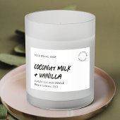 Étiquette de produit moderne simple noir blanc imp