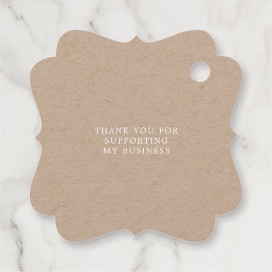 étiquette de produit monogramme de script de scrip (Dos)