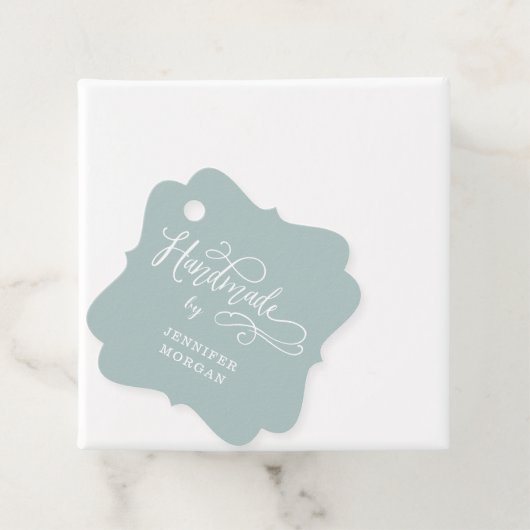 étiquette de produit monogramme de script de scrip (En situation)