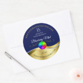 Étiquette de produit Monogramme en or gris foncé (Enveloppe)