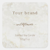 Étiquette de produit Neutral Simple Marbre Beige B (Devant)