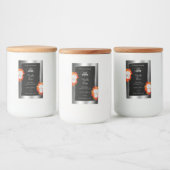 Étiquette de produit noir argenté Orange White Ros (Bouteilles)