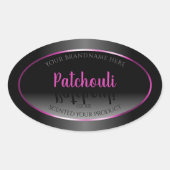 Étiquette de produit noir blanc Gamour rose violet (Devant)