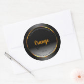 Étiquette de produit noir blanc orange (Enveloppe)