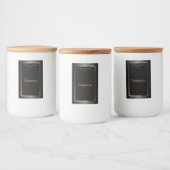 Étiquette de produit noir blanc Shimmery Rose Gold (Bouteilles)