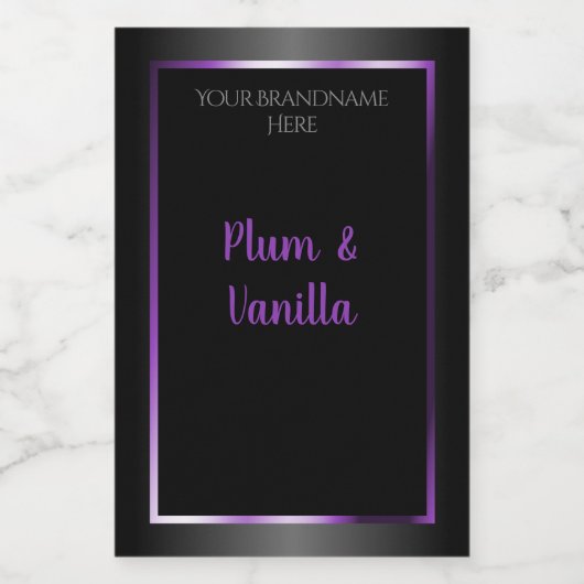 Étiquette de produit noir et blanc (Étiquettes simples)