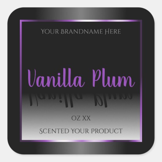 Étiquette de produit noir et blanc (Devant)