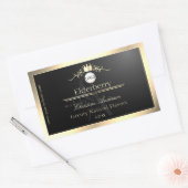 Étiquette de produit noir noble Logo monogramme ca (Enveloppe)