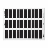 Étiquette de produit noire personnalisable (Feuille entière)