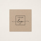 Étiquette de produit papier Kraft carré minimal mo (Dos)