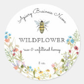 Étiquette de produit personnalisé de miel fleur sa (Devant)