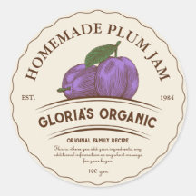 Étiquette de produit personnalisé vintage à la con