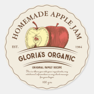 Étiquette de produit personnalisé vintage de confi