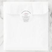 Étiquette de produit personnalisée blanc charbon (Sac)