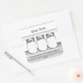 Étiquette de produit personnalisée pour pot Mason (Enveloppe)