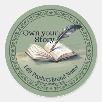 Étiquette de produit personnalisée Quill Book Own
