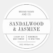 Étiquette de produit pour bougie professionnelle s (Devant)