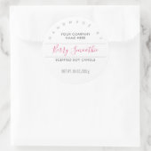 Étiquette de produit pour chandelle à la main Berr (Sac)