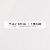 Étiquette de produit pour chandelle noire et blanc (Design 1)