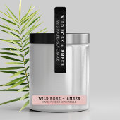 Étiquette de produit pour chandelle noire et blanc