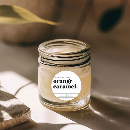Étiquette de produit pour chandelles à la mode mod
