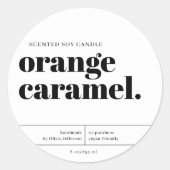 Étiquette de produit pour chandelles à la mode mod (Devant)