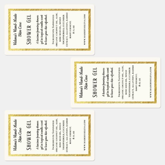 Étiquette de produit pour gels de douche imperméab (Groupe)