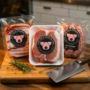 Étiquette de produit pour l'entreprise de porc pre