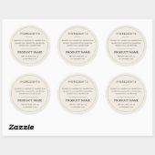 Étiquette de produit professionnelle ingrédients é (Feuille)