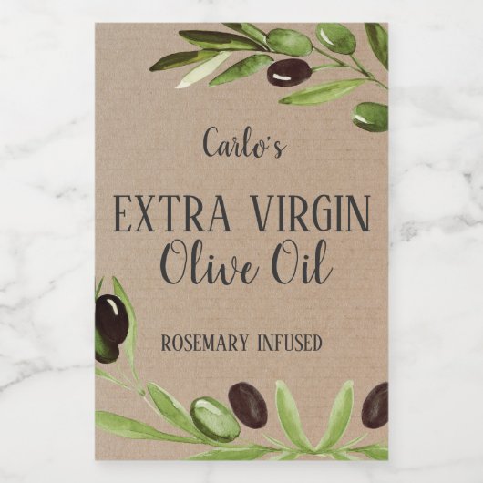 Étiquette de produit rustique pour bouteille d'hui (Étiquettes simples)