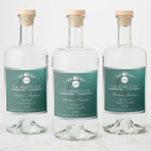 Étiquette de produit sarcelle foncé avec logo à ca (Bouteilles)