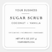 Étiquette de produit simple (Devant)