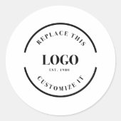 Étiquette de produit simple avec logo d'entreprise (Devant)