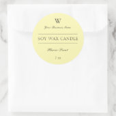 Étiquette de produit Spa de bougie jaune Monogramm (Sac)