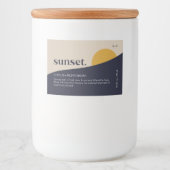 Étiquette de produit Sunset moderne (Devant)
