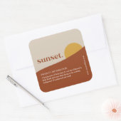 Étiquette de produit Sunset moderne (Enveloppe)