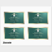 Étiquette de produit Teal Pine avec logo à cadre d (Feuille)