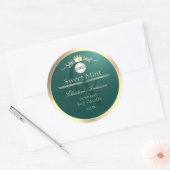Étiquette de produit Teal Pine avec logo à cadre d (Enveloppe)