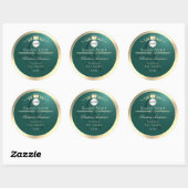 Étiquette de produit Teal Pine avec logo à cadre d (Feuille)