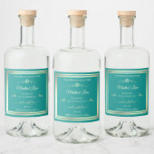 Étiquette de produit Turquoise classique Gold Fram (Bouteilles)