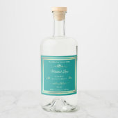 Étiquette de produit Turquoise classique Gold Fram (Devant)